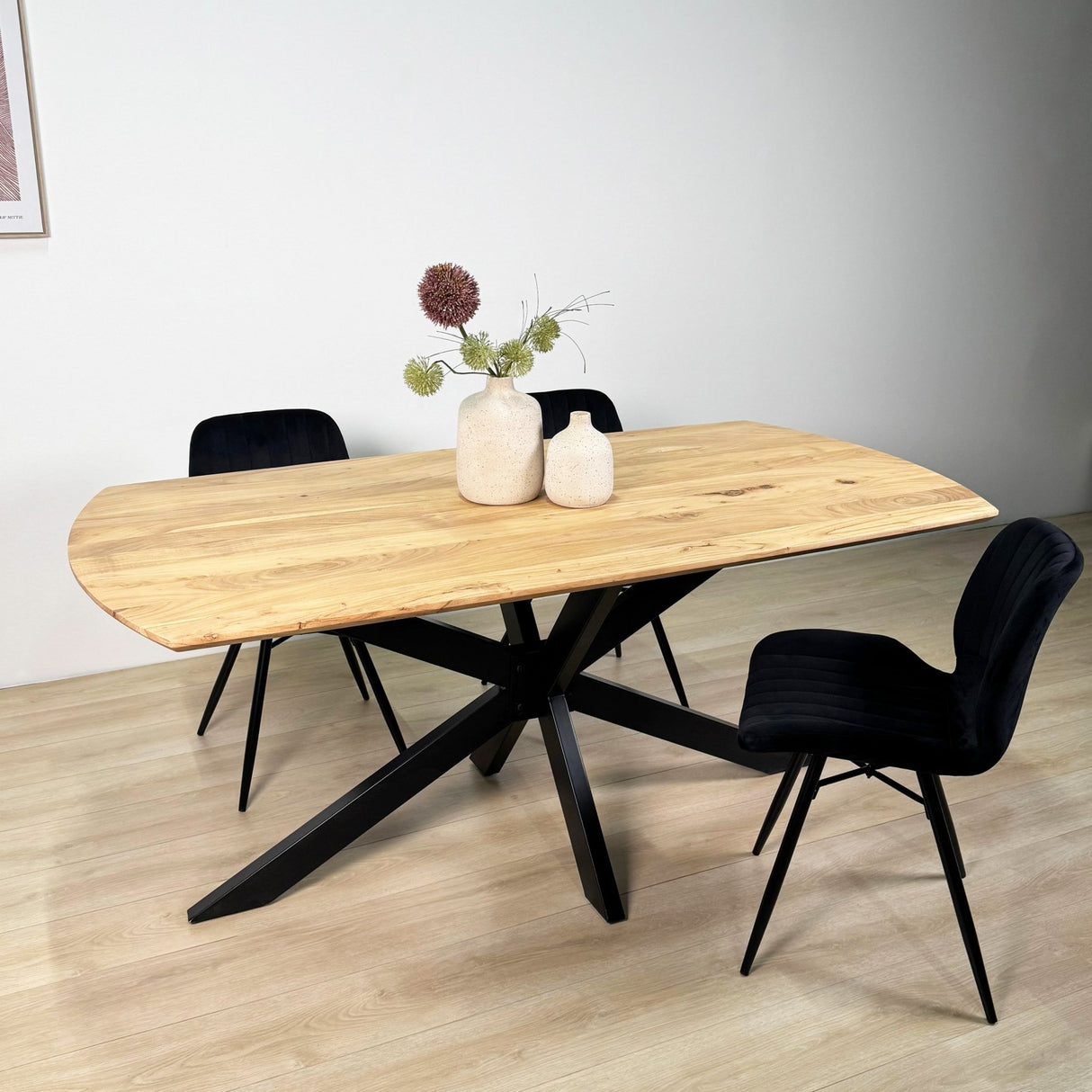 Table à manger extensible Mack Danish Oval Bois d'acacia 175-275x90 cm