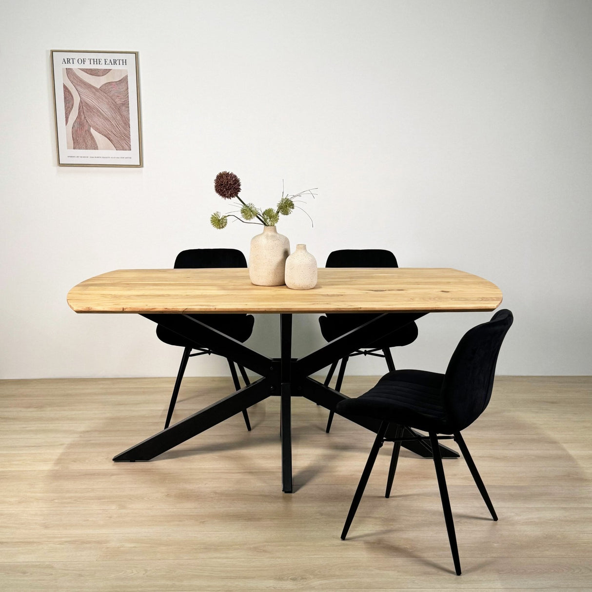 Table à manger extensible Mack Danish Oval Bois d'acacia 175-275x90 cm