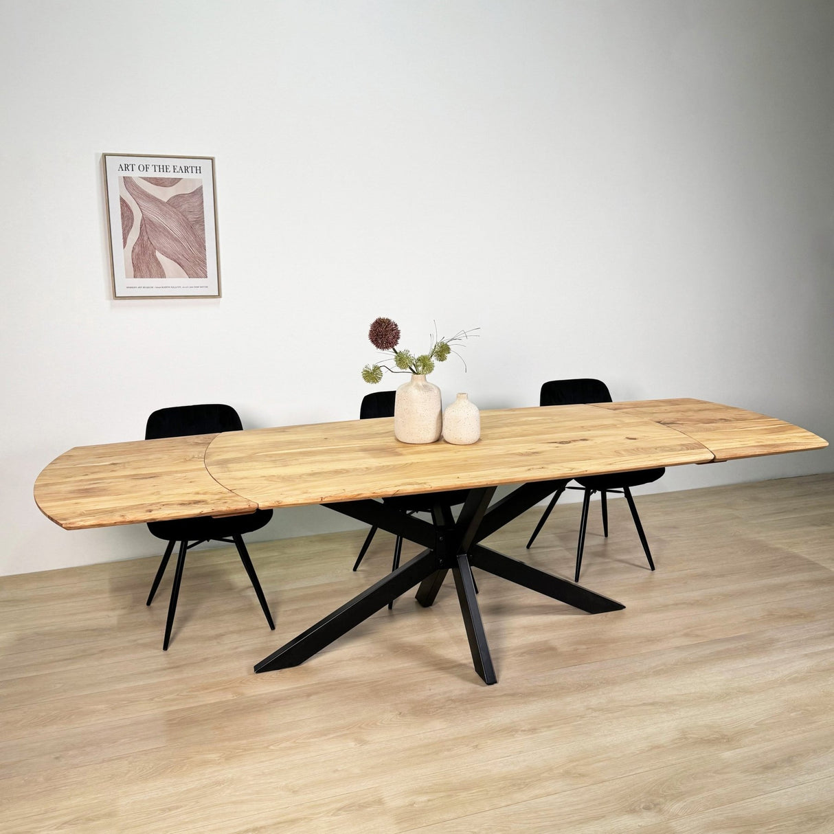 Table à manger extensible Mack Danish Oval Bois d'acacia 175-275x90 cm