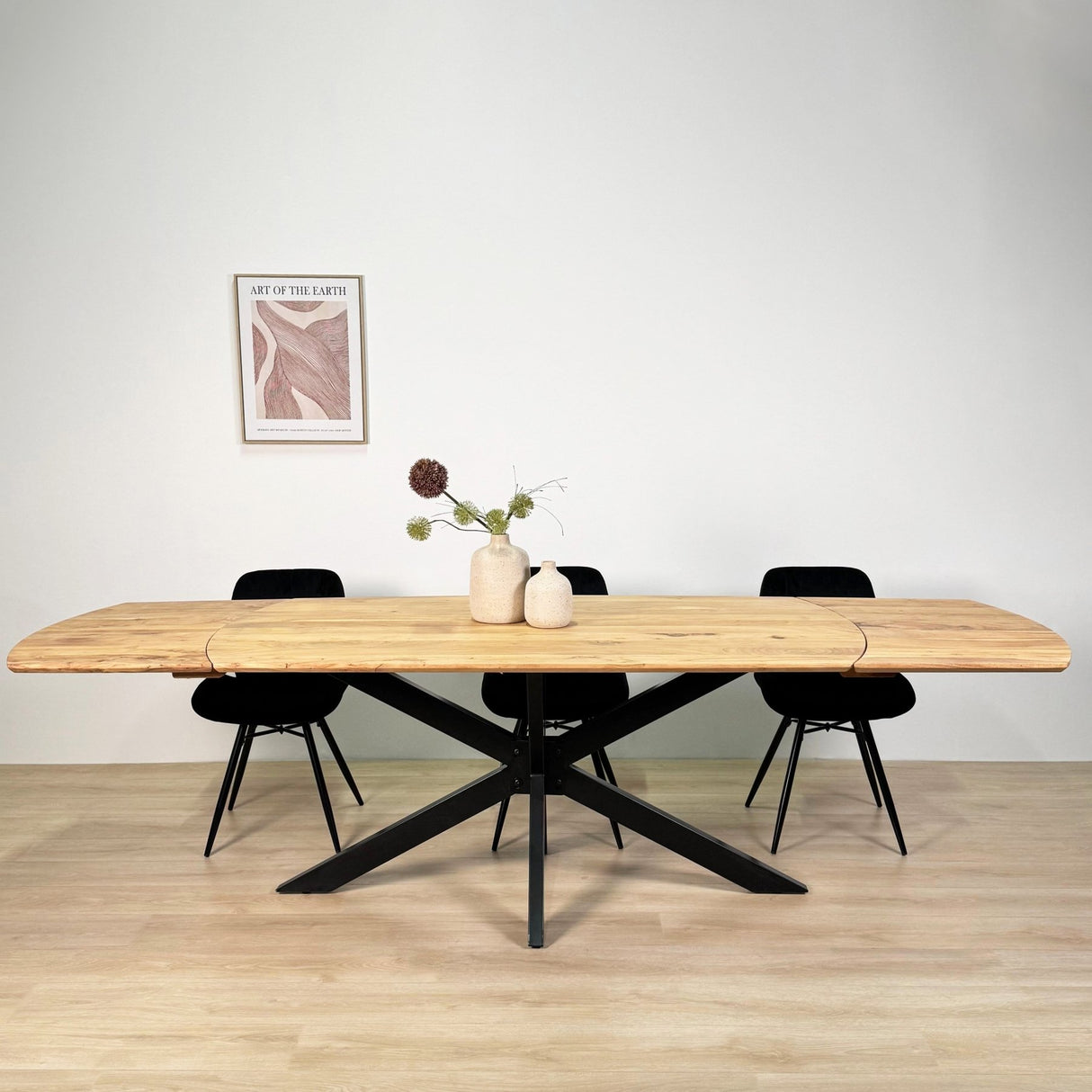 Table à manger extensible Mack Danish Oval Bois d'acacia 175-275x90 cm