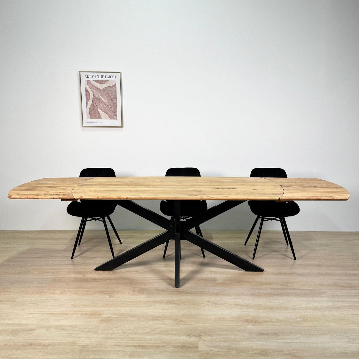 Table à manger extensible Mack Danish Oval Bois d'acacia 175-275x90 cm