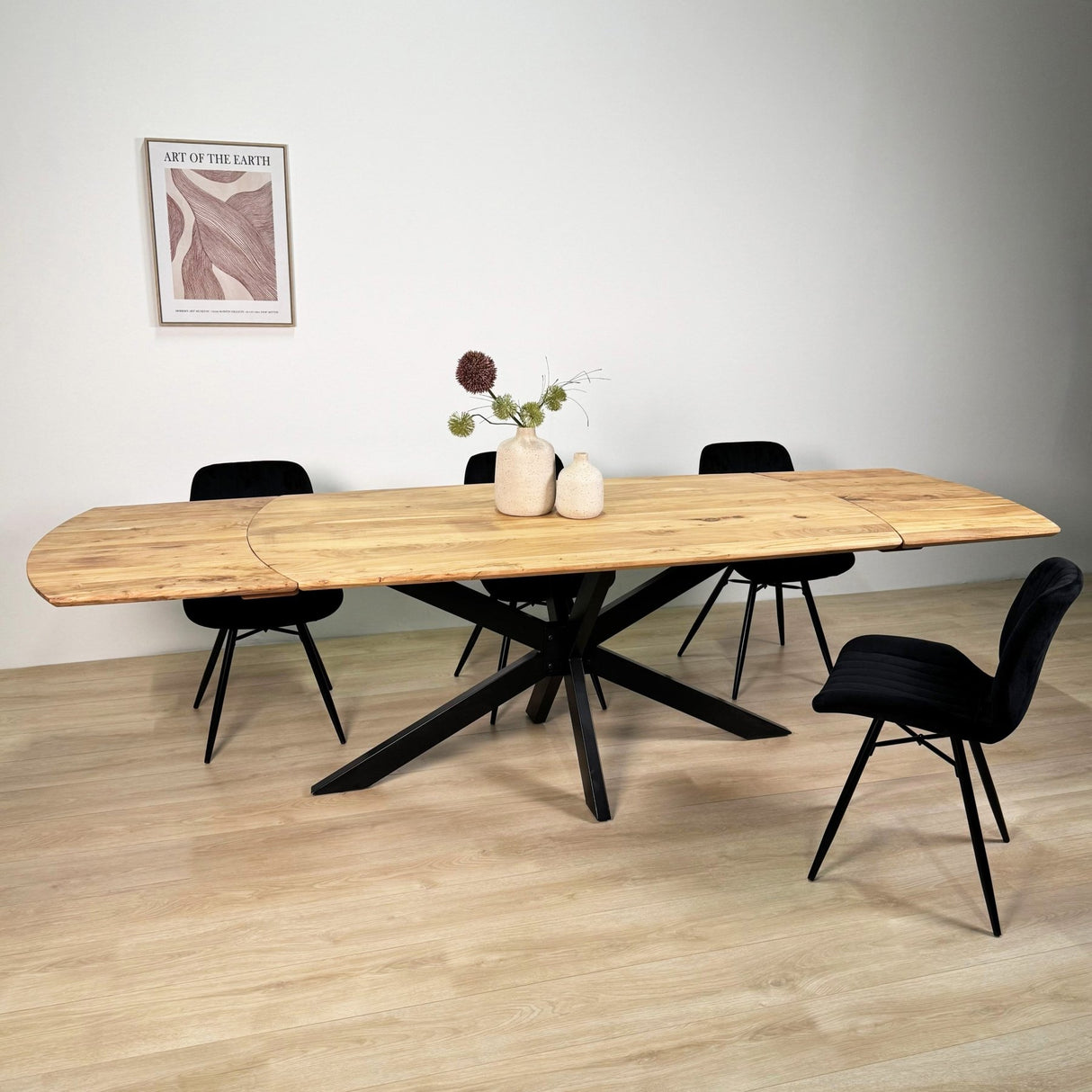 Table à manger extensible Mack Danish Oval Bois d'acacia 175-275x90 cm