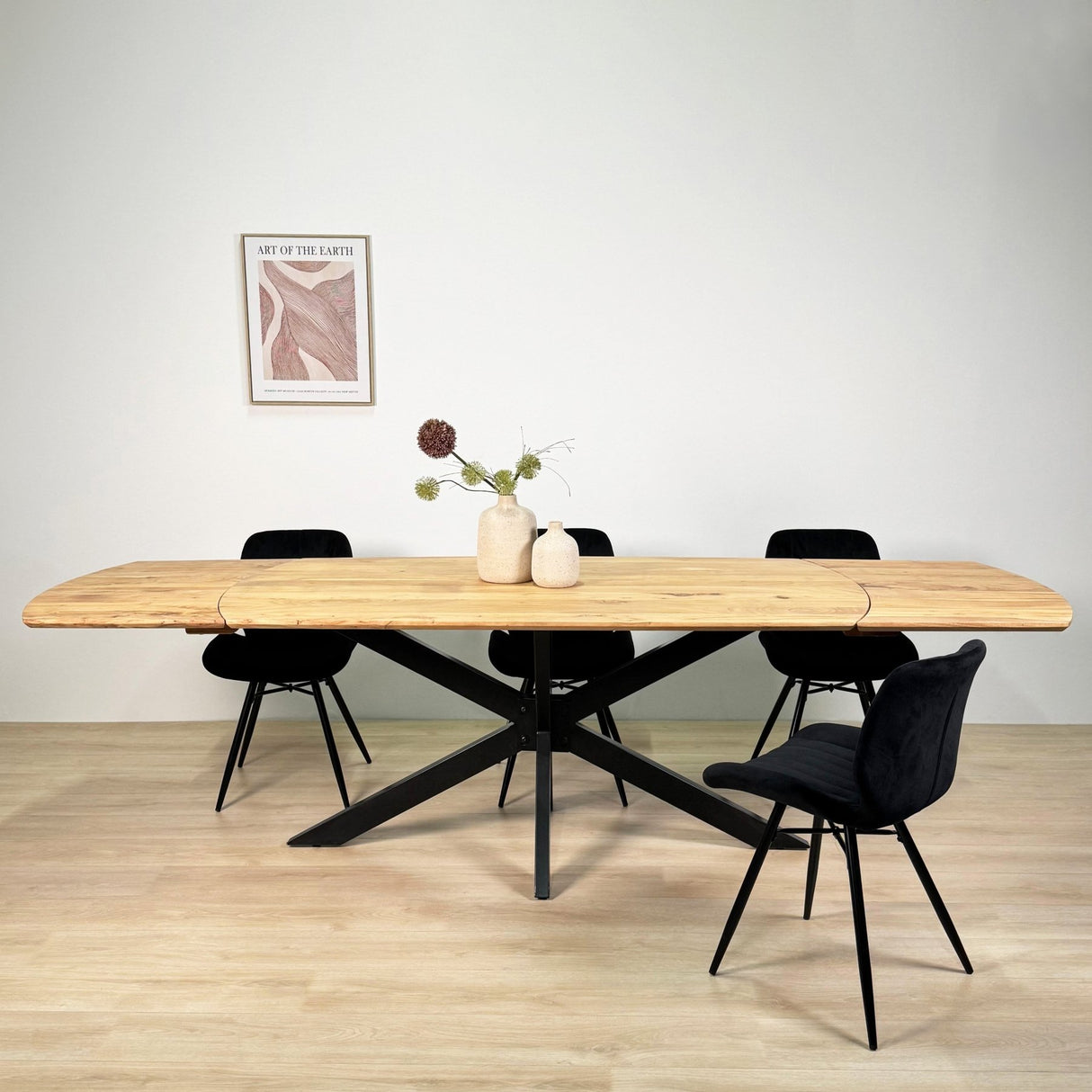 Table à manger extensible Mack Danish Oval Bois d'acacia 175-275x90 cm
