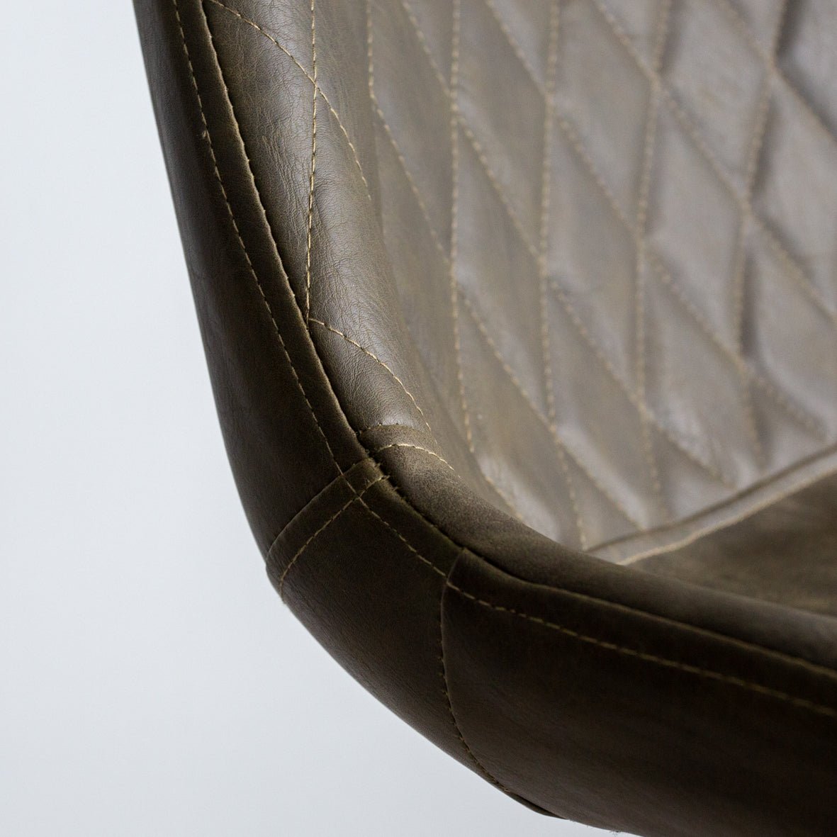 Industriële barkruk Juno Groen Kunstleer - Zithoogte 70 cm - Zonder Armleuningen