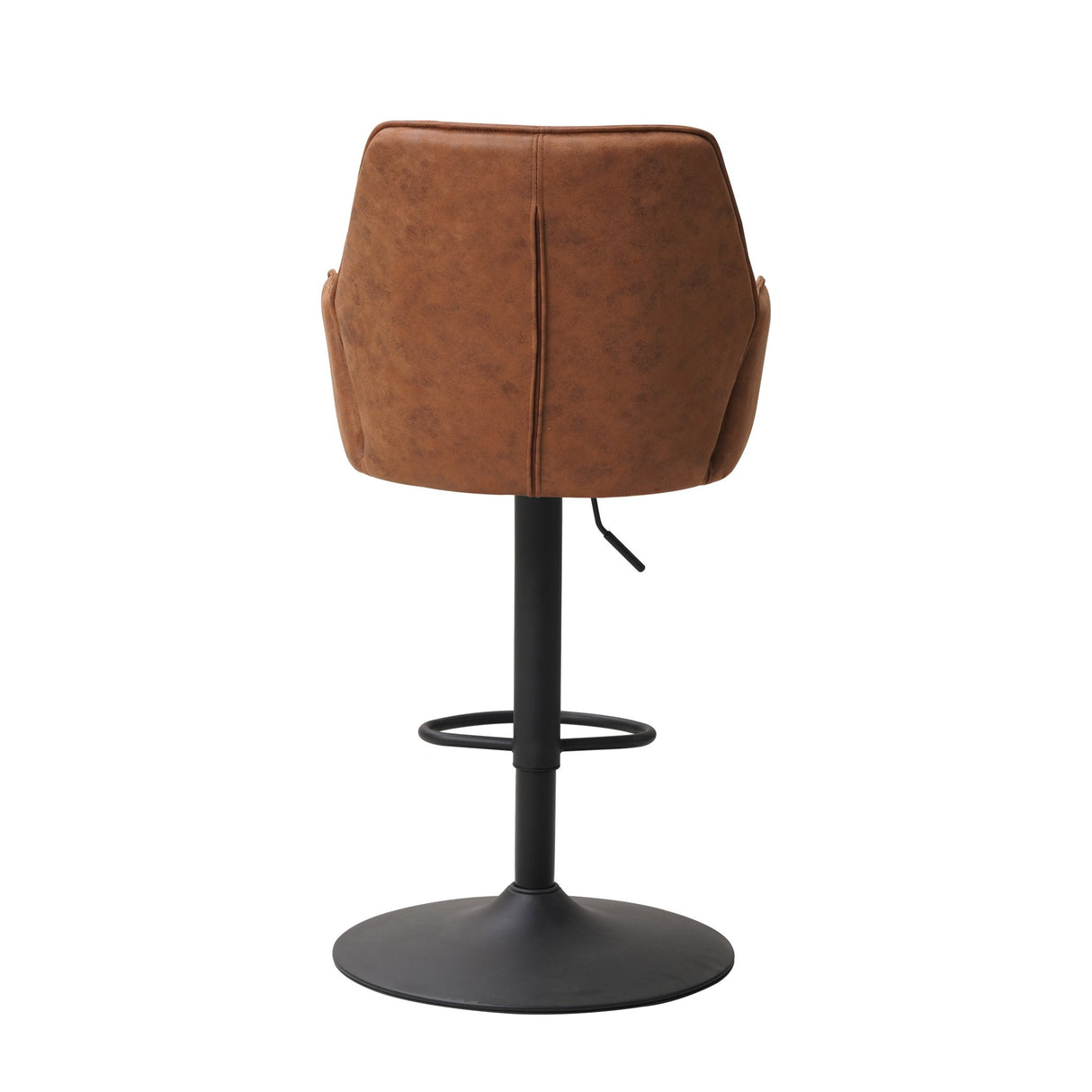 Tabouret de bar industriel réglable Novan cognac