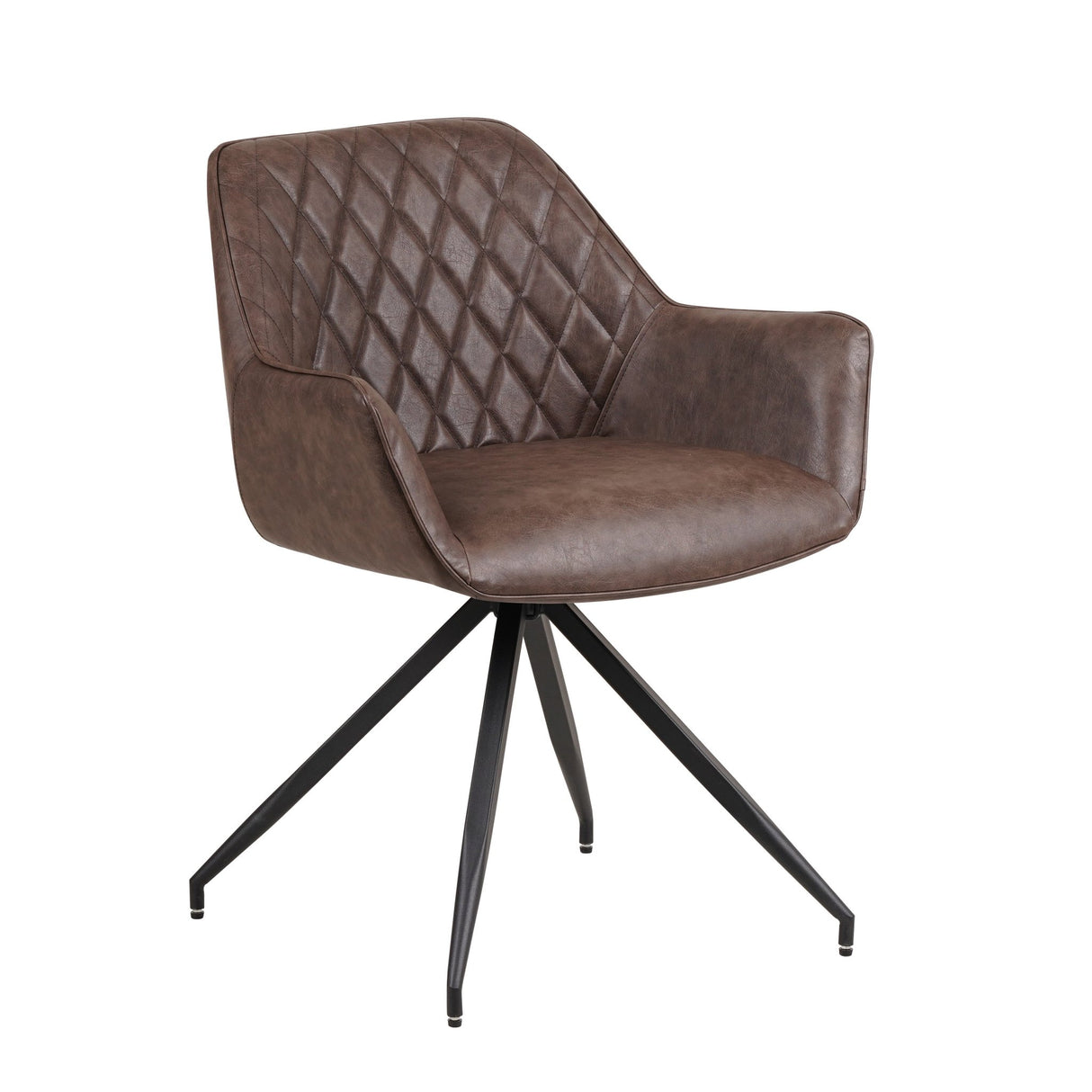 Set van 4 Industriële Eetkamerstoelen Gian Taupe - Met Armleuningen