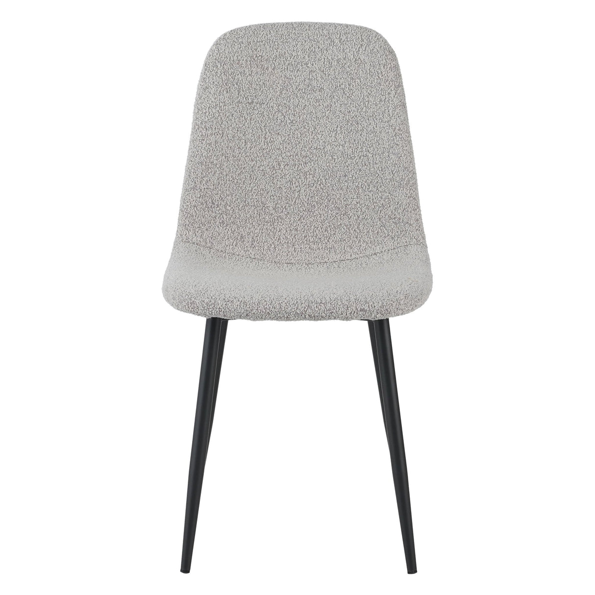 Ensemble de 4 chaises de salle à manger scandinaves en tissu bouclé naturel mélangé Swift - Sans accoudoirs