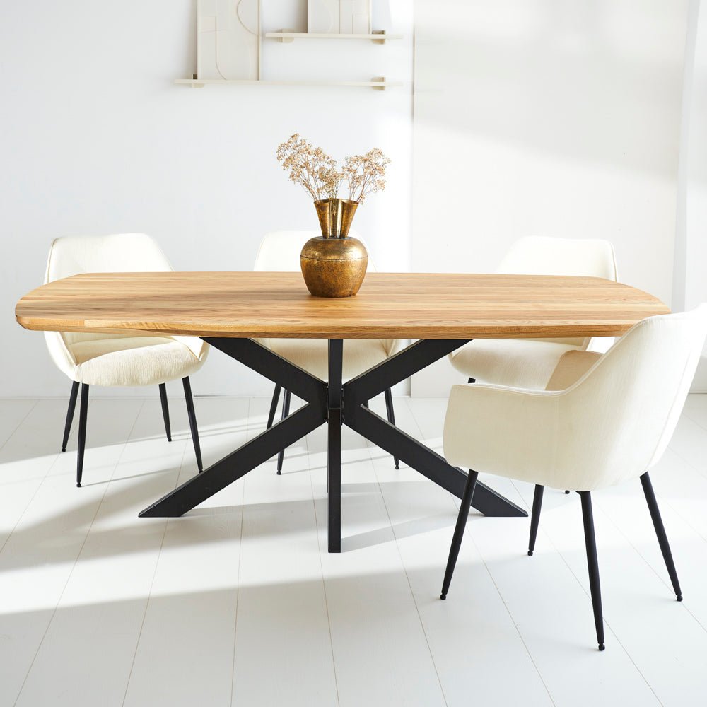 Table à manger Mikkel Chêne Danois Ovale Cadre Matrix Petit