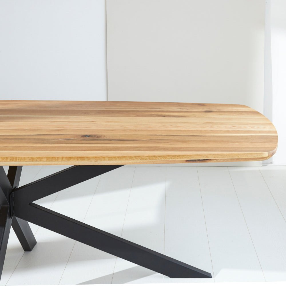 Table à manger Mikkel Chêne Danois Ovale Cadre Matrix Grand