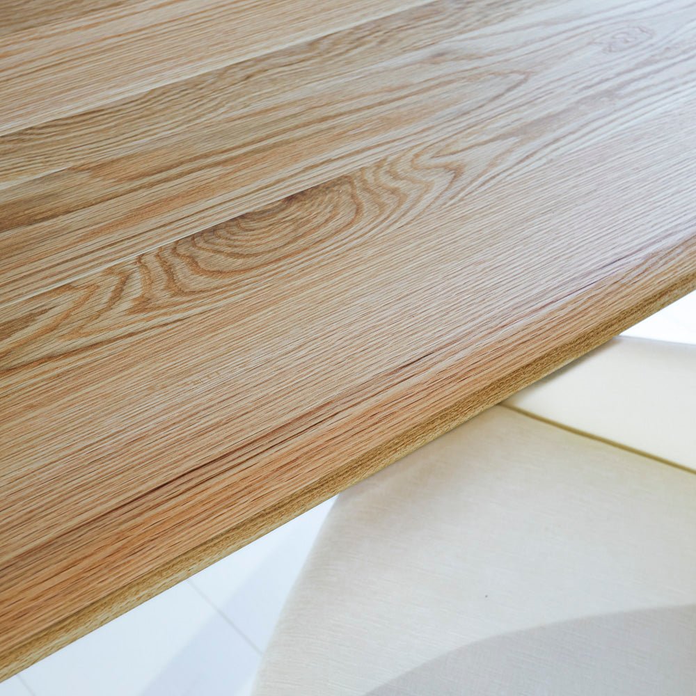 Table à manger Milas en chêne Pieds en X Blanc