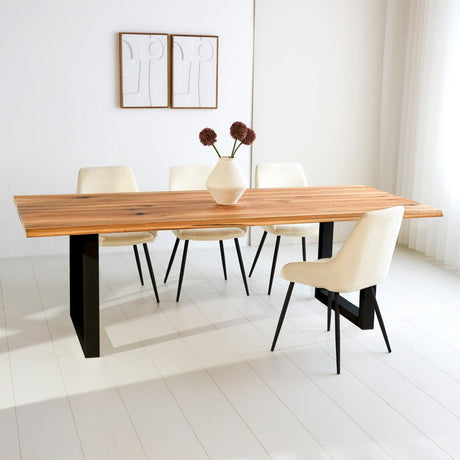 Eettafel Milas Eikenhout U-poot Zwart