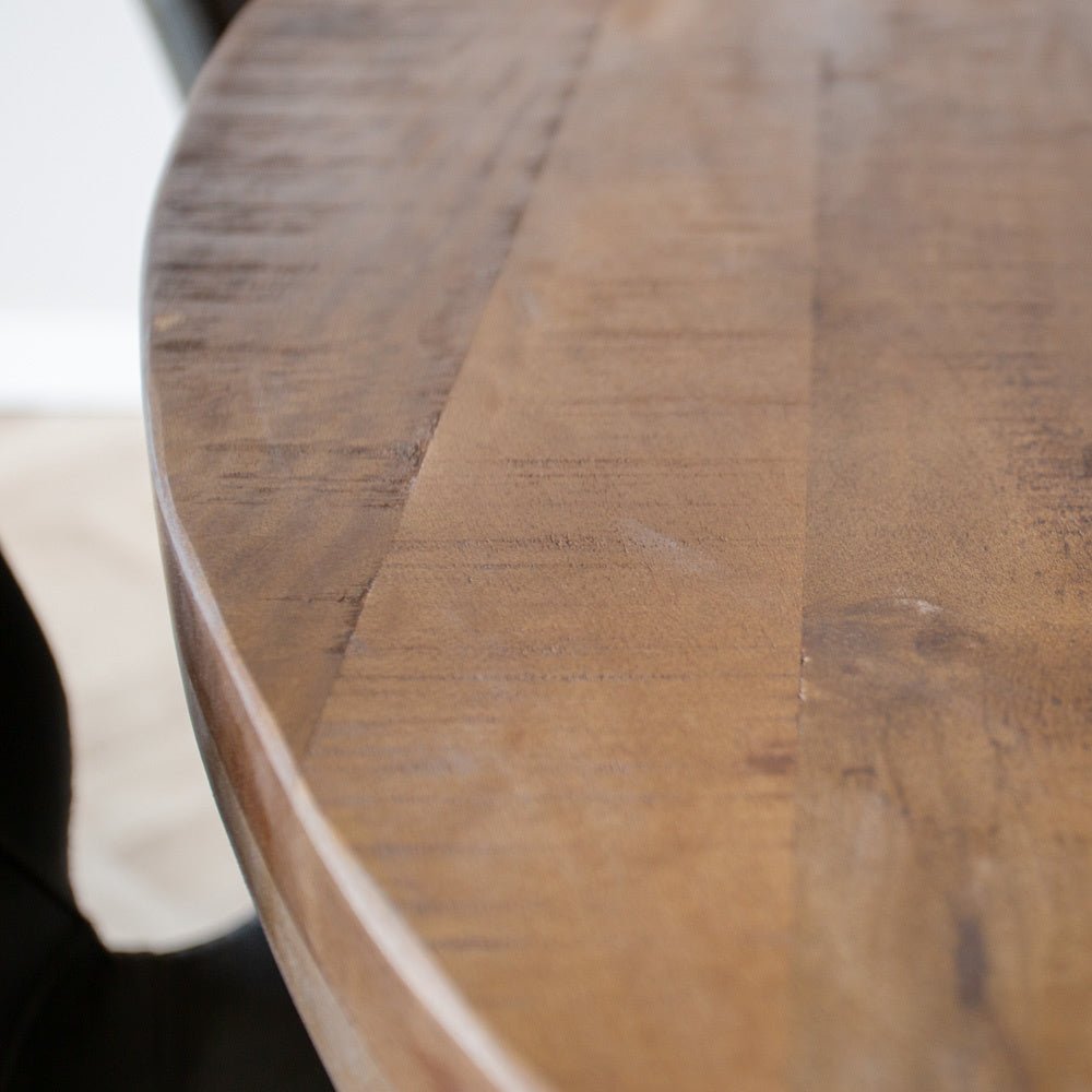 Eettafel Lennon Dimehouse Bruin LxBxH 203x110x10 Mangohout Sfeerfoto detail