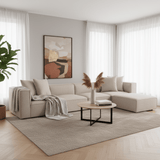 Modulaire XXL hoekbank Sora 430 cm breed in Beige linnen
