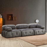 Sofa modulaire Gray en velours à bulles à 3 places