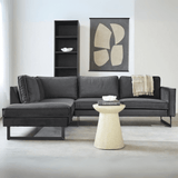 Hoekbank Quinn velvet antraciet losse kussens links
