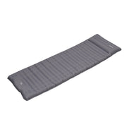 Matelas pneumatique 1 personne avec système de gonflage intégré 205x67x10 cm Dimehouse Gris LxlxH 23x15x15 Nylon Blanc photo vue diagonale de face
