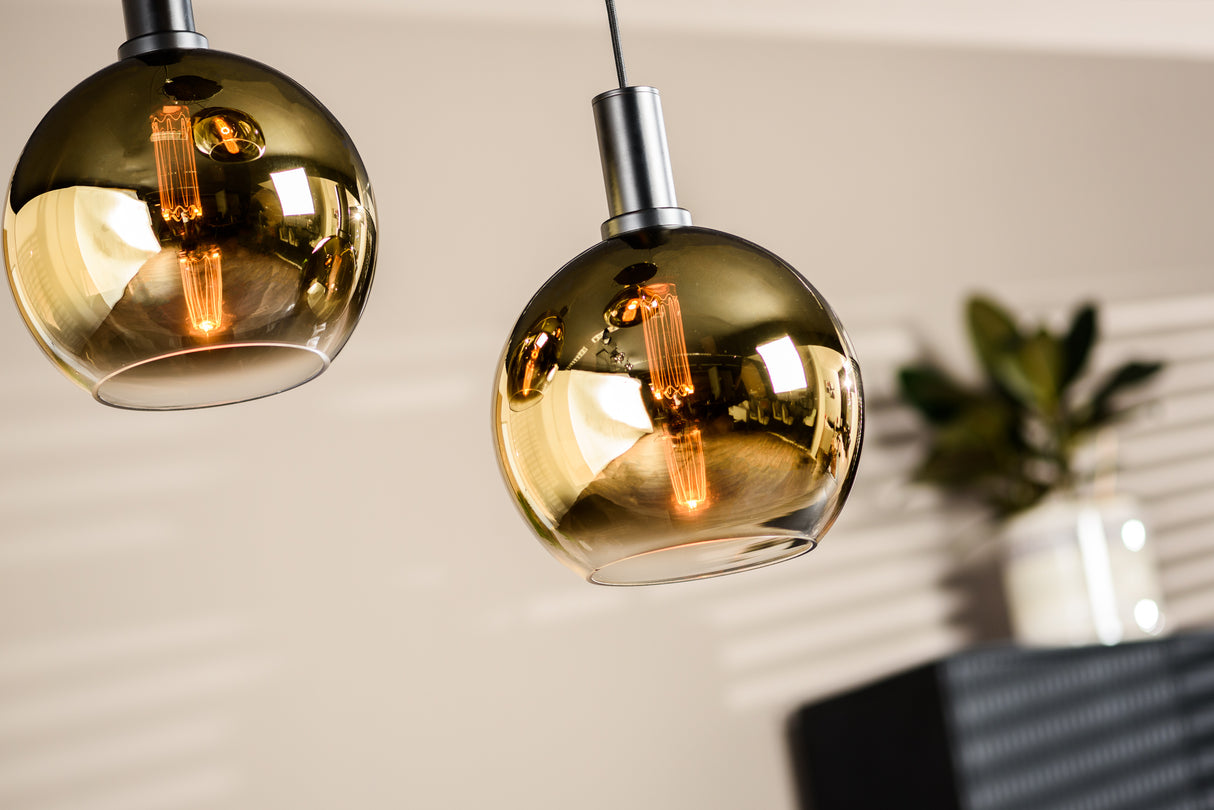 Hanglamp Nala 3-lichts glas goud