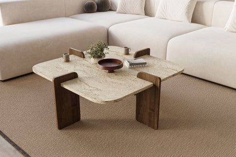 Poalla - Travertine, Walnut Travertine Walnut 100% MELAMINE COATED CHIPBOARD