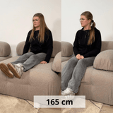 Banque modulaire 3 places avec hocker doblo beige