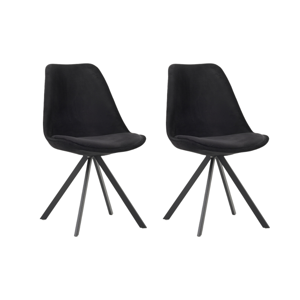 Set van 2 eetkamerstoelen Jace velvet