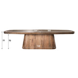 Deens Ovale Eettafel Alo Acaciahout Bruin 300x120 cm