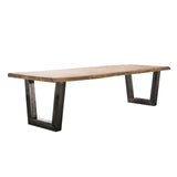 Industriële Boomstam Eettafel Tristan Acaciahout 300x100