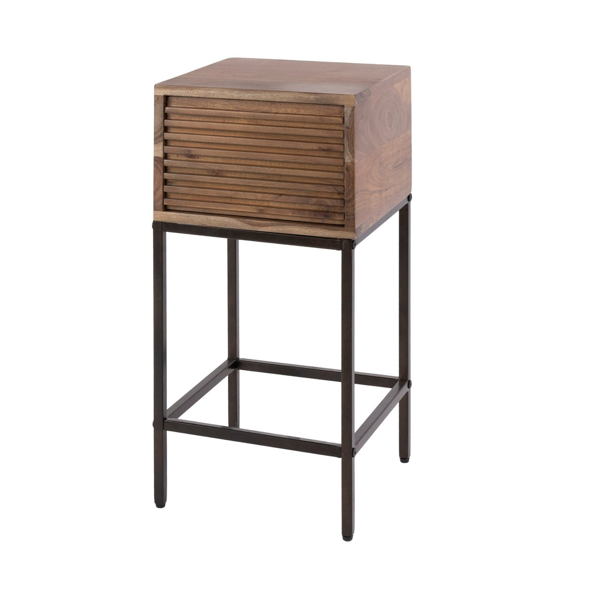 Nachtkastje met 1 lade bruin acaciahout Lani