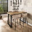 Bartafels - Industriële Bartafel Mangohout Wyatt Blank 135x70 cm - Dimehouse