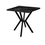 Elma eettafel zwart 70x70 cm Melamine gecoat houtcomposiet