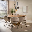 Table à manger - Table à manger triangulaire couleur sable Bois de manguier Poursuivre en justice 150 cm - Dimehouse