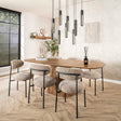 Eettafels - Eettafel Sue 215 cm Mangohout Zand - Dimehouse