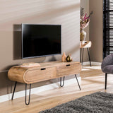 Industrieel TV-meubel Jasmine mangohout 2 lades
