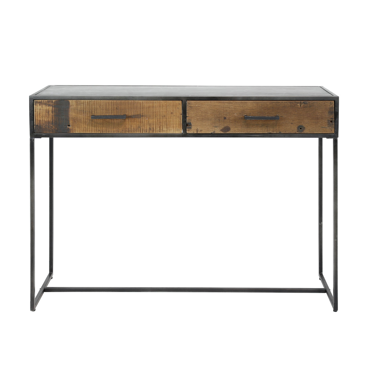 Industriële sidetable Charlie hout metaal 2 lades