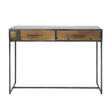 Industriële sidetable Charlie hout metaal 2 lades