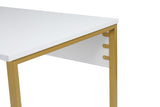 Studie bureau Melamine 240x60 cm Twin Study Desk wit en goud White Gold