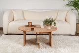 Table basse ronde Moari Mélamine Pin Atlantique 90 cm 