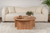 Table basse ronde Moari Mélamine Pin Atlantique 90 cm 