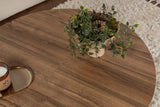 Table basse ronde Moari Noyer Mélamine 90 cm 