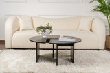 Ronde Salontafel Moari Zwart Melamine 90 cm