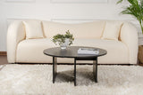 Ronde Salontafel Moari Zwart Melamine 90 cm
