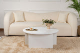 Ronde Salontafel Moari Wit Melamine 90 cm