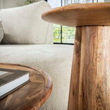 Ensemble de tables d'appoint Nova en bois d'acacia – ensemble de 2 