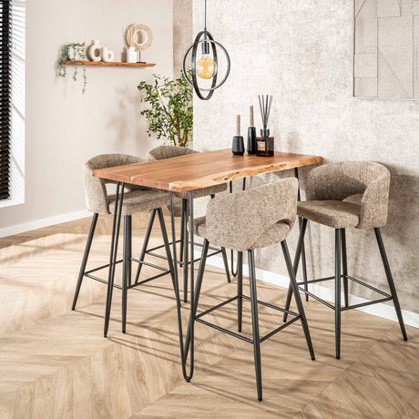 Industriële Bartafel Acaciahout Elin 130 cm