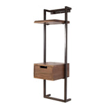 Table de nuit Oslo 1 tiroir en acacia massif, brun drift 