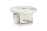 Table basse ronde Armo effet marbre 80 cm 