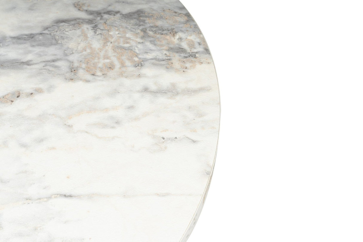 Table basse ronde Armo effet marbre 80 cm 