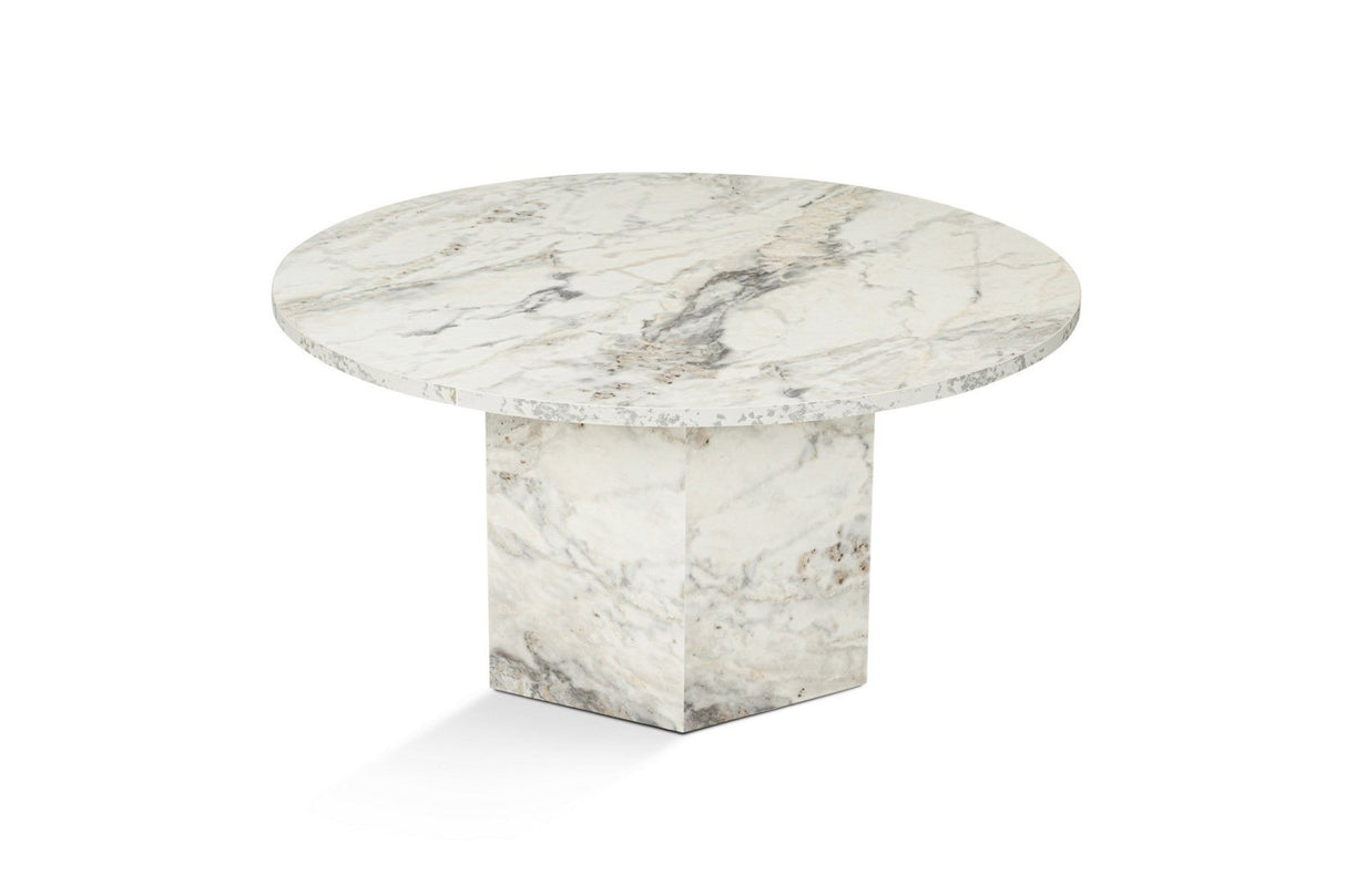 Ronde Salontafel Vano Marmerlook 80 cm
