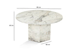 Ronde Salontafel Vano Marmerlook 80 cm