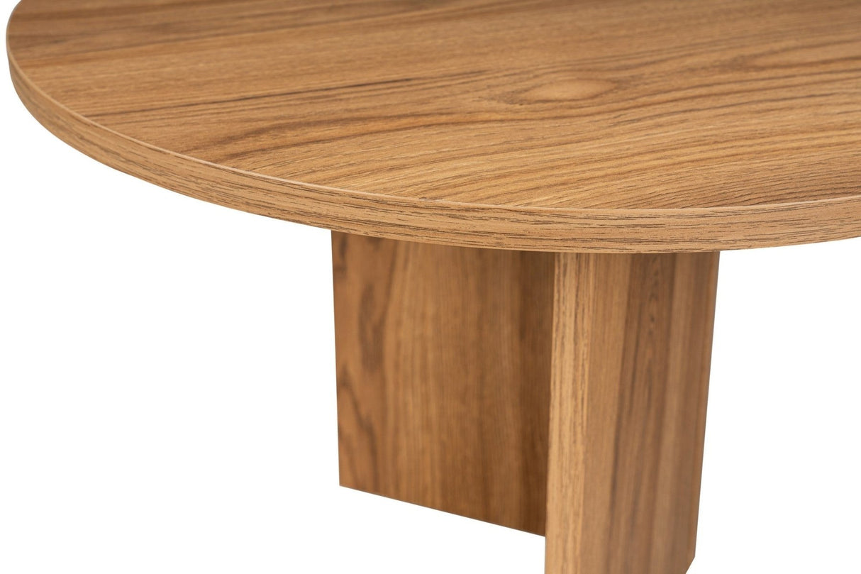 Table basse ovale aspect bois - 120x60 