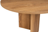 Table basse ovale aspect bois - 120x60 